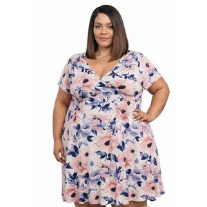Just Be Floral 3X Plus Size Dress